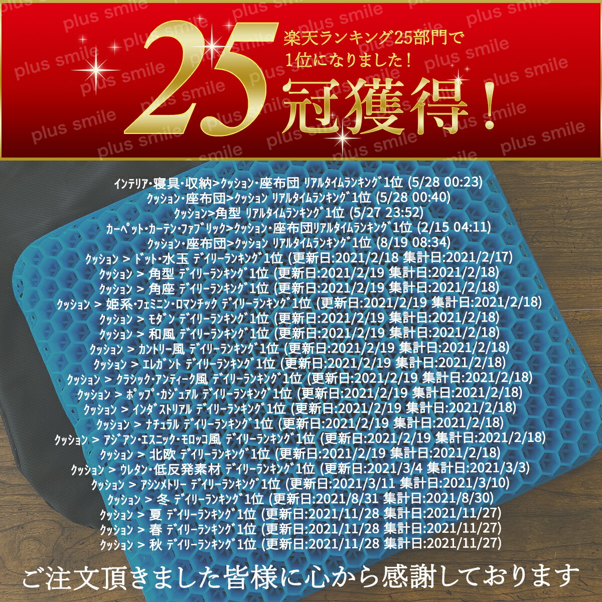 【ランキング 25冠！】 ジェルクッション ゲルクッション カバー付き ハニカム ハニカム構造 ラージ カバー クッション 座布団 卵が割れない 大きめ 椅子 低反発 おしゃれ 腰痛対策 イス 車 オフィス 釣り 腰痛 デスクワーク ドライブ 大きいサイズ 2