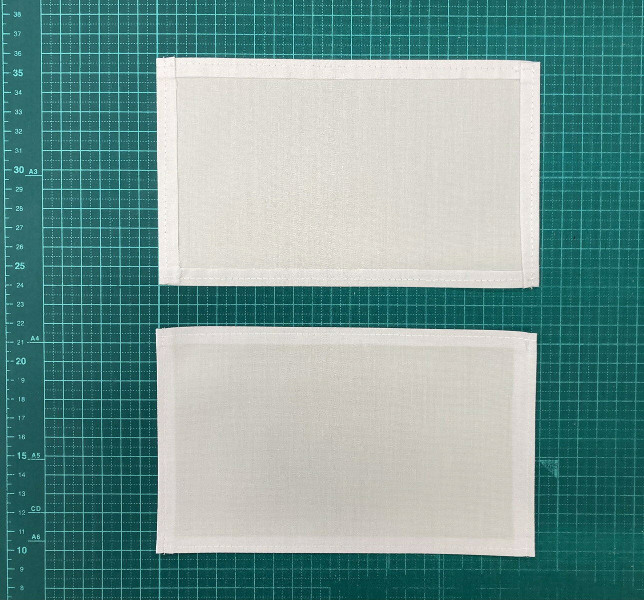 【無地ゼッケン】 H12cm×W20cm　ふち縫いゼッケン　名札用　体操服用　ゼッケン　...