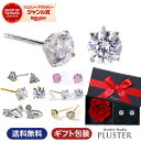 ピアス レディース キュービックジルコニア H&C 一粒 CZ ジルコニア 金属アレルギー プラチナ 両耳 スタッド アクセサリー セカンドピアス アレルギーフリー ノンアレルギー プレゼント 女性 誕生日 花 プリザーブドフラワー ギフト 薔薇