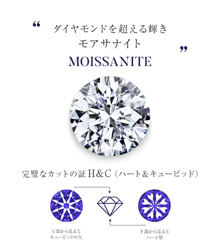 モアサナイト ピアス レディース 一粒 プラチナ ゴールド 1.0ct ブランド 金属アレルギー ニッケルフリー ノンアレルギー シルバー シンプル ペンダント 大人 可愛い かわいい ジュエリー アクセサリー 母の日 プレゼント 女性 誕生日 彼女 ギフト