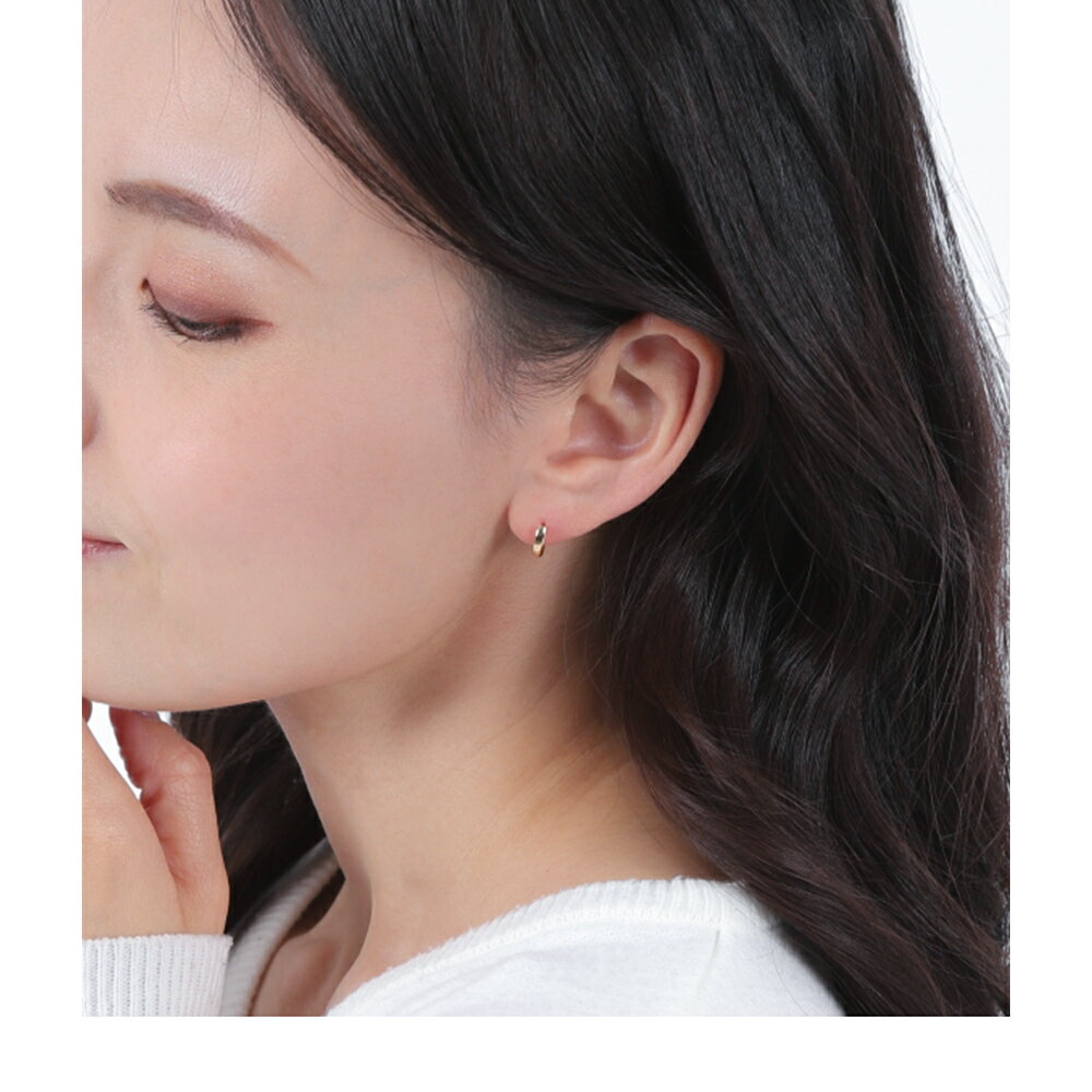 ピアス 金属アレルギー 18K 10mm 甲丸 セカンドピアス フープピアス K18 18金 アレルギーフリー ゴールド イエローゴールド リングピアス 小さい ニッケルフリー 小さめ フープ シンプル リング レディース メンズ 輪っか ペア プレゼント 女性 誕生日 ギフト