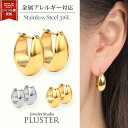 フリーレーベル ステンレスピアス 316L ピアス レディース メンズ フープ ワンタッチ リング 重ねづけ 小さめ 金属アレルギー フープ シンプル ステンレ...