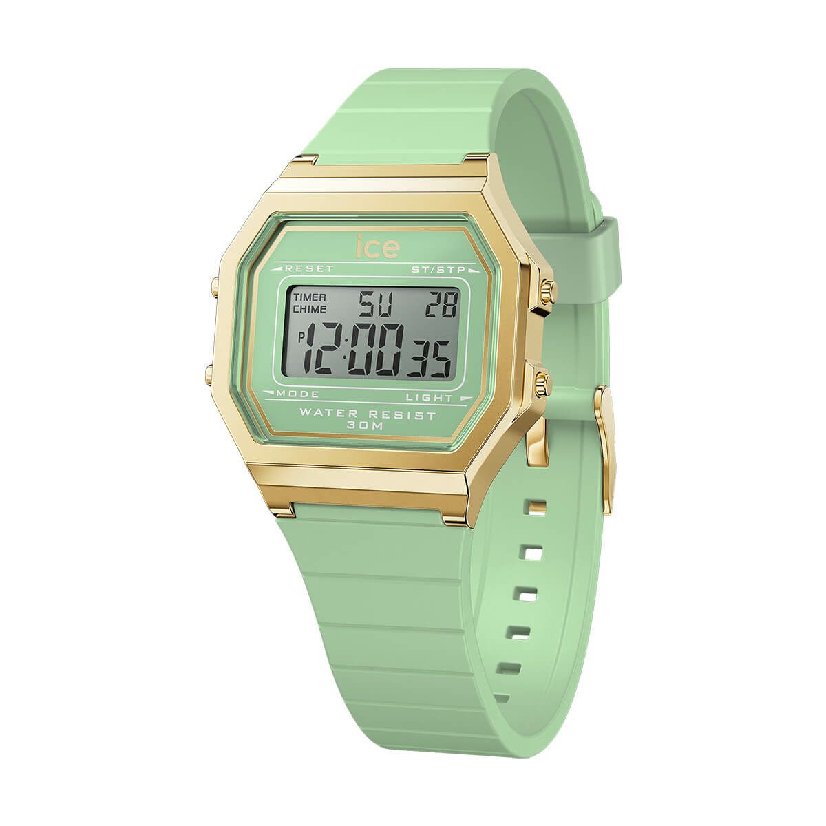 腕時計 デジタル ケース径32mm 3気圧防水 時刻 022060 ラグーングリーン ICE Watch アイスウォッチ ICE digit retro アイス デジットレトロ ユニセックス 小さめ 1