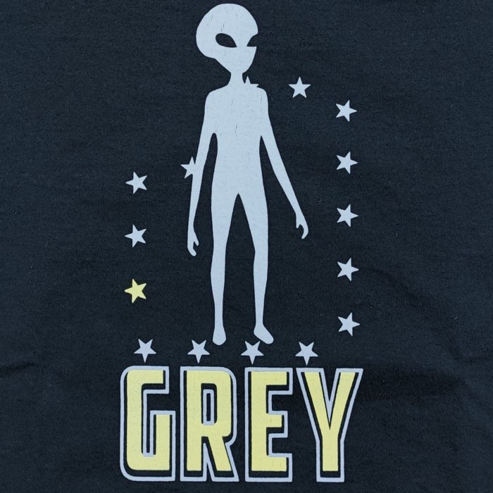 半袖Tシャツ GREY エリア51 宇宙人 国産オリジナル丸胴ボディ 日本製 24s-pmt4 Pherrow's フェローズ アメカジ アメカジ バックは無地 レターパック対応 3