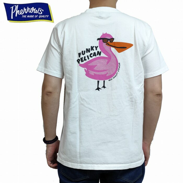 カタログ未掲載 半袖Tシャツ ファンキー ペリカン メガネショップのスタッフT 25s-pt29 Pherrow's フェ..