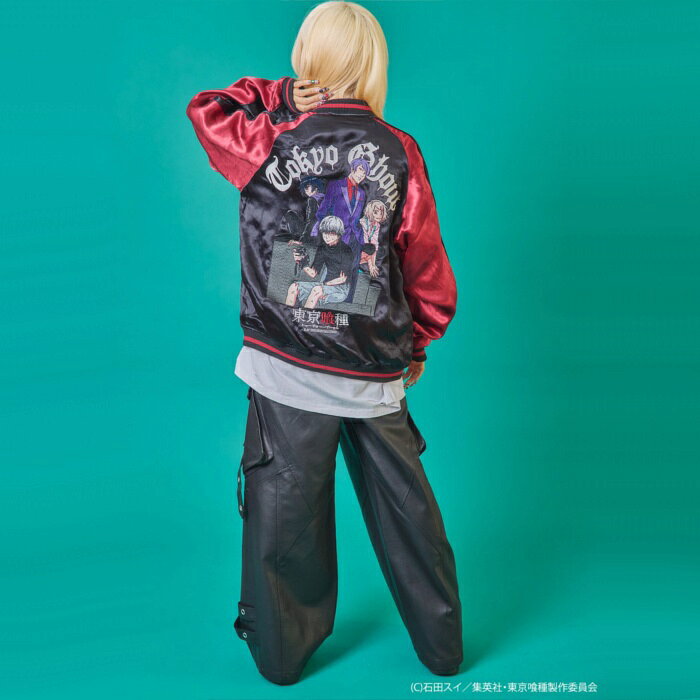 東京喰種 リバーシブルスカジャン 霧嶋董香 月山習 神代利世 ウタ マスク 735101-bk-rd UNDERGROUND アンダーグラウンド 東京喰種 トウキョウグール コラボ　ユニセックス 男女兼用