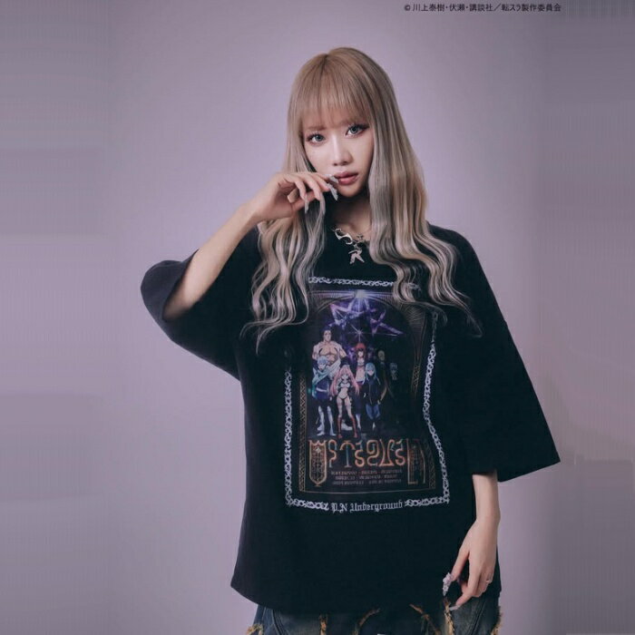 Rakuten - 半袖Tシャツ オクタグラム 八星魔王 ダメージ ワイドシルェット 716608 UNDERGROUND アンダーグラウンド 転生したらスライムだった件 転スラ コラボ