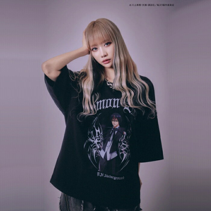 樂天商城 - 半袖Tシャツ ディアブロ 原初の黒 ダメージ ワイドシルェット 716607 UNDERGROUND アンダーグラウンド 転生したらスライムだった件 転スラ コラボ
