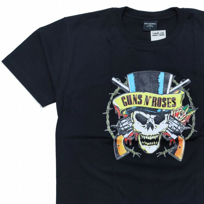 ■スタイル■ 半袖Tシャツ ガンズ・アンド・ローゼズ Guns N' Roses ドクロ 拳銃 バック無地 gun-1 ■ブランド■ Broadway バンドTシャツ コットンTシャツ ブラック 丸首 クルーネック ネコポス ■コメント■ アメリカの有名なロックバンド「ガンズ・アンド・ローゼズ（Guns N' Roses）」のアイコニックなロゴがプリントされたTシャツ。 人と被らない個性的なデザインを求める人におススメのバンドT。 コットン100％で、普通くらいの生地の厚みになります。 型崩れしにくい評判の良いボディになっています。 ■素材■ コットン100％ ■サイズスペック■ サイズ/着丈/身幅/肩幅/袖丈 M/67/51/44/2 L/70/54/48/23 XL/73/59/53/24 【必ずご確認下さい】 ※ 画像はデジカメで撮影しています。ブラウン管や 液晶など見られる環境によって色目が異なって見えます ことをご了承ください。 ※ 製品誤差として2cm程度、表記サイズより異なる場合が御座います。 おおよその目安とお考え下さい。人と被らない個性的なデザインを求める人におススメのバンドT。