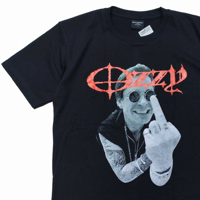 Rakuten - 半袖Tシャツ オジー・オズボーン Ozzy Osbourne バック無地 ozz-1 Broadway バンドTシャツ コットンTシャツ ブラック 丸首 クルーネック ネコポス