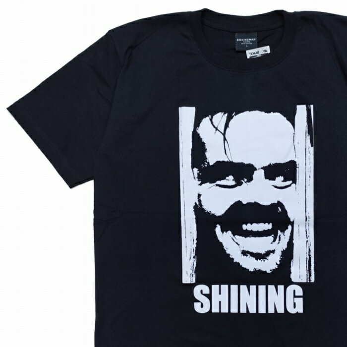 樂天商城 - 半袖Tシャツ ジョニーだよ！ SHINING シャイニング バック無地 shi-1 Broadway バンドTシャツ コットンTシャツ ブラック 丸首 クルーネック ネコポス