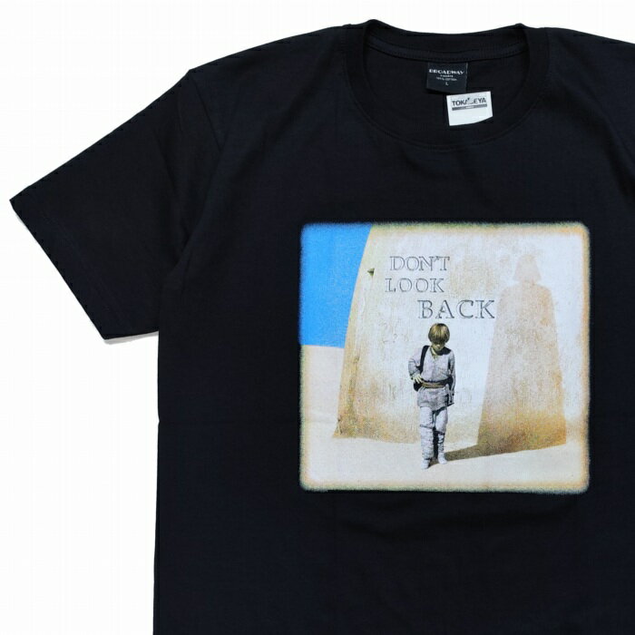 Rakuten - 半袖Tシャツ スター・ウォーズ エピソード1 ファントム・メナス バック無地 war-1 Broadway バンドTシャツ コットンTシャツ ブラック 丸首 クルーネック ネコポス