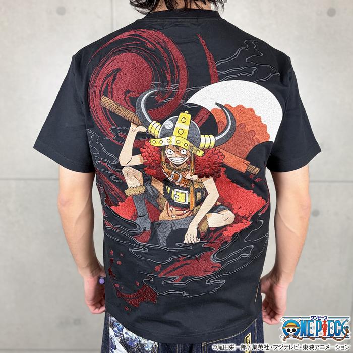 Rakuten - 半袖Tシャツ ルフィ エルバフ 限定描き下ろしデザイン 刺繍 262052 絡繰魂×ONE PIECE ワンピース からくりたましい 和柄 クーポン使用不可 予約販売