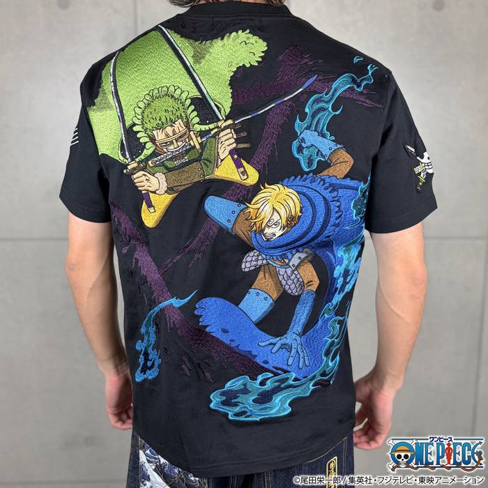 Rakuten - 半袖Tシャツ ゾロ＆サンジ エルバフ 限定描き下ろしデザイン 刺繍 262056 絡繰魂×ONE PIECE ワンピース からくりたましい 和柄 クーポン使用不可 予約販売