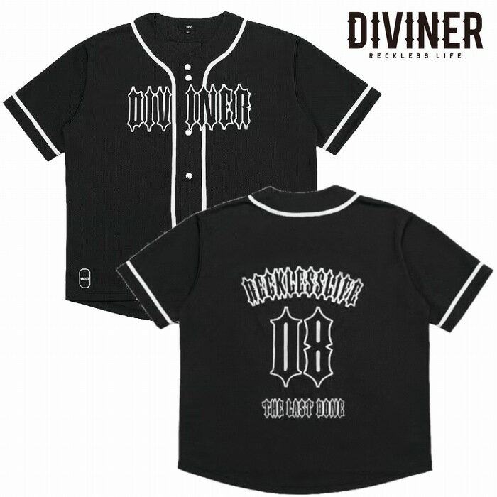 ベースボールシャツ Iron Logo Baseball Shirt メタルボタン ブラック 69229 DIVINER ディバイナー DIVINERJAPAN