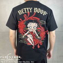半袖Tシャツ BETTY BOOP ×絡繰魂 FLOWERT シャツ 252081 絡繰魂 からくりたましい 和柄 豪華絢爛 刺繍 抜染 コラボ