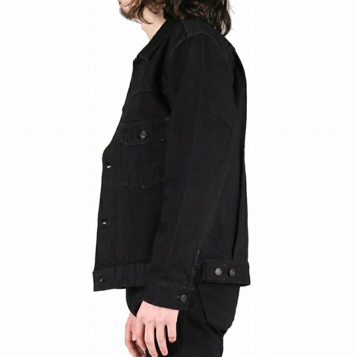 ジャケット ブラック 2ND セカンドタイプ デニムジャケット BLACK×BLACK DOUBLE POCKET JACKET mxgj1108 MOMOTARO JEANS 桃太郎ジーンズ 岡山 児島 日本製 15.7ozオリジナルジンバブエコットンセルヴィッチデニム 3