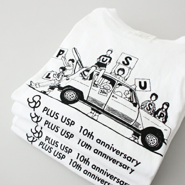 アラパープ プリント半袖Tシャツ (USP-10th) 10th AnniversaryALAPAAP × PLUS USP(メンズ/レディース) *メール便のみ送料無料*【後払い決済不可】【ポイント10倍】スーパーSALE 3/4 20:00〜3/11 1:59