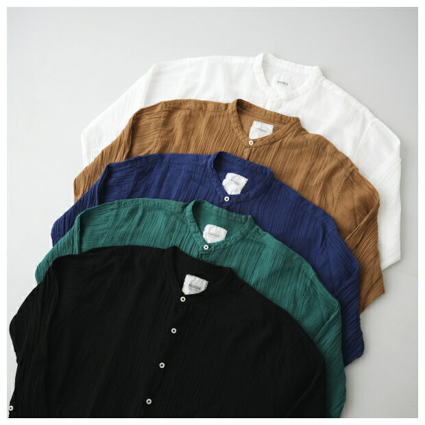 アーメン バンドカラーシャツ (INAM1702GD) SINGLE GAUZE OVERDYE UTILTY BANDED COLLAR SHIRT ARMEN(レディース) *送料無料*【後払い決済不可】【ポイント10倍】ポイントアップ 2/28 20:00〜3/4 1:59