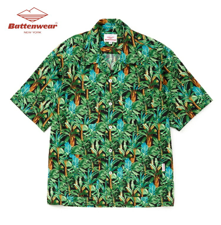 Rakuten - バテンウェア Cotton Printed Broad Cloth Five Pocket Island Shirt (30126SV) Battenwear(メンズ) 【2026春夏】*送料無料*【後払い決済不可】【ポイント10倍】スーパーSALE 6/4 20:00〜6/11 1:59