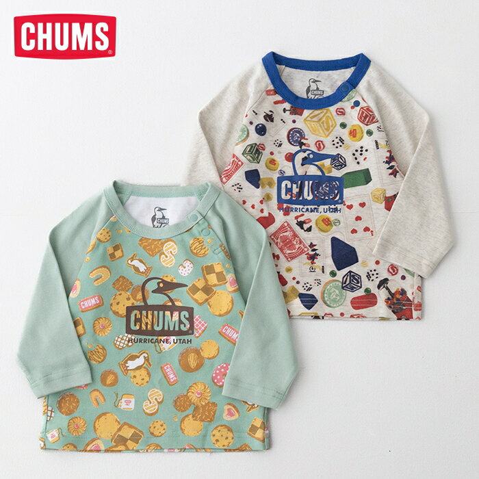 チャムス ベビーパターンドロングスリーブTシャツ (CH21-1419) Baby Patterned L/S T-Shirt CHUMS(キッ..