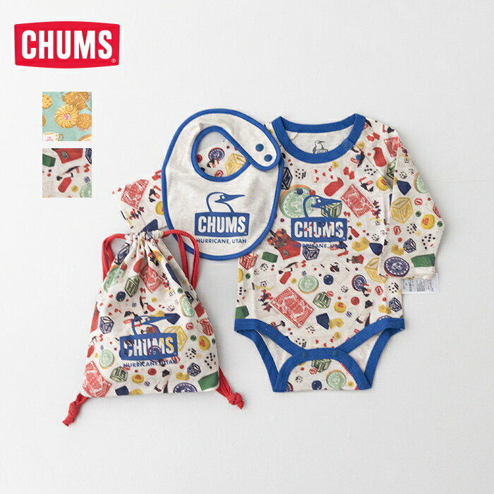 チャムス ベビーパターンドロングスリーブギフトセット (CH27-1040) Baby Patterned L/S Gift Set CHUM..