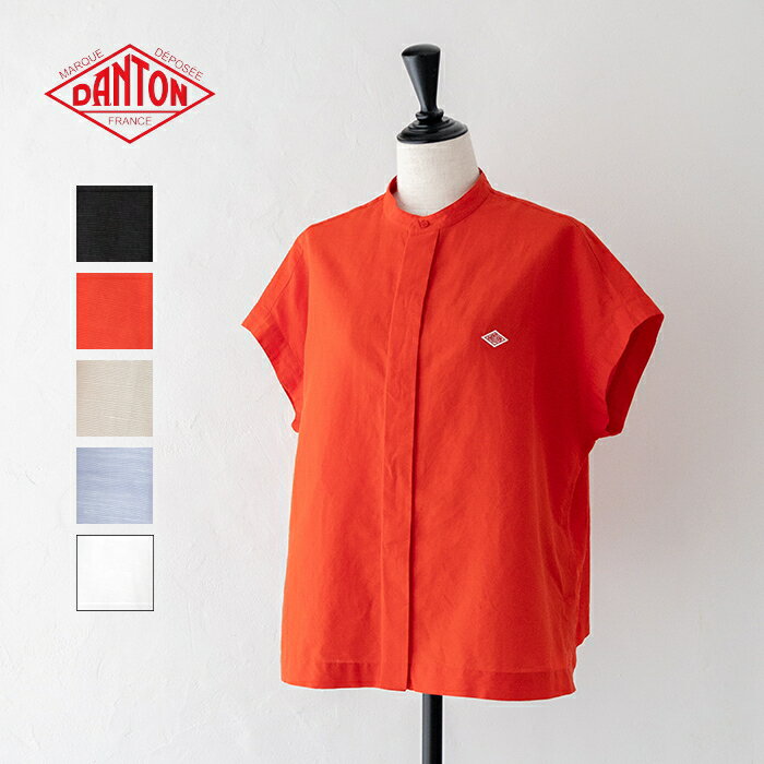 ダントン コットンリネン スリーブレスシャツ (DT-B0235 VCL) C/LI SLUB SLEEVELESS SHIRT DANTON(レディース) 【2025春夏】*送料無料*【後払い決済不可】*