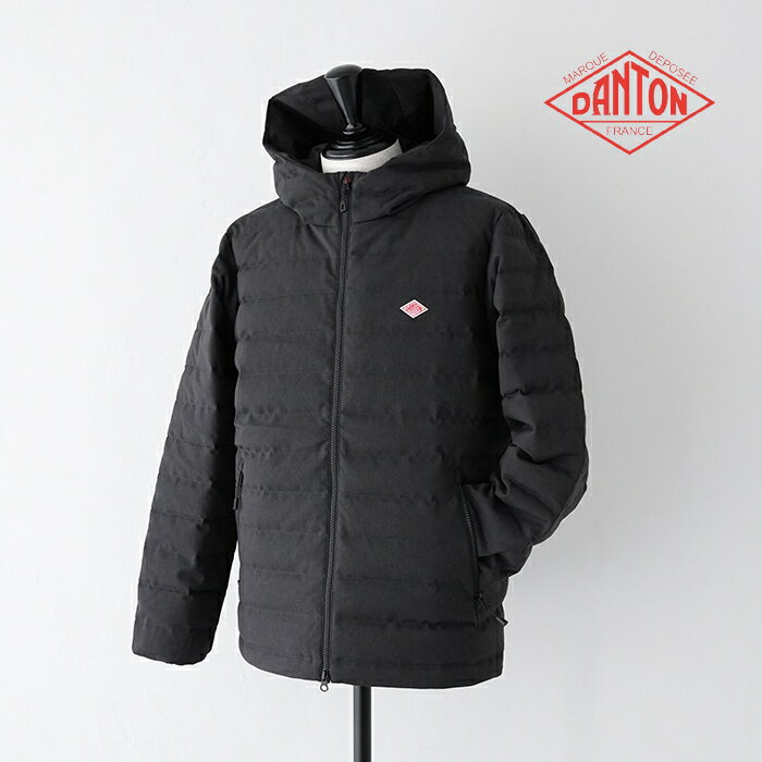 ダントン ダウン メンズ ダントン ウールライクポリエステル ミドルダウン フードジャケット (DT-A0187 PWL) WOOL LIKE POLYESTER MIDDLE DOWN HOODED JACKET DANTON(メンズ) *送料無料*【後払い決済不可】*