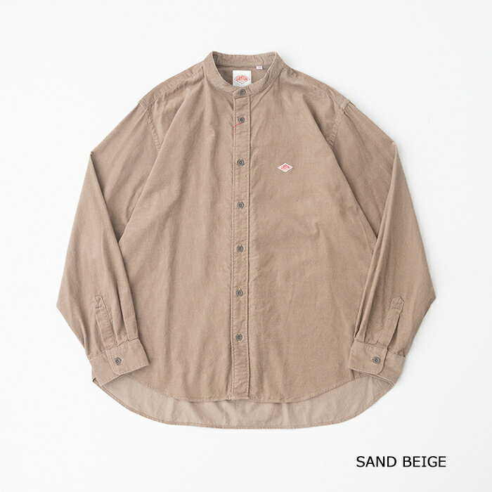 ダントン コーデュロイ バンドカラー シャツ (DT-B0291 MCD) 21WALE CORDUROY BAND COLLAR SHIRT L/S DANTON(メンズ) *送料無料*【後払い決済不可】*