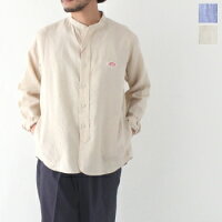 ダントン リネンクロス バンドカラーシャツ (JD-3607 KLS) LINEN CLOTH BAND COLLAR SHIRTS DANTON(メンズ) 【2020春夏】 *送料無料* ***