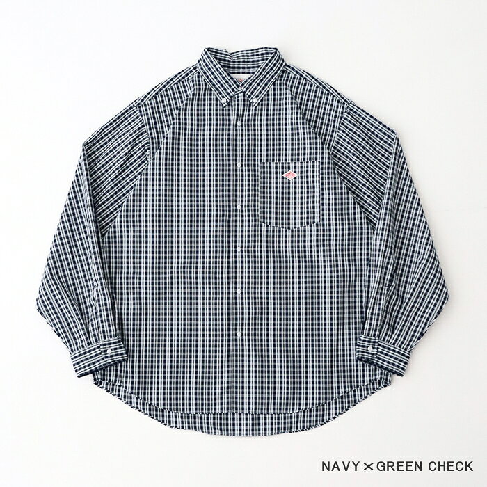 ダントン プランサー ボタンダウンシャツ (DT-B0293 POD) POLYESTER OXFORD DOT BUTTON B.D. SHIRT L/S DANTON(メンズ) *送料無料*【後払い決済不可】*