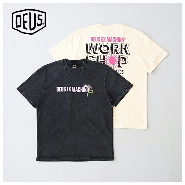 樂天商城 - デウスエクスマキナ Surf Shop Tee (DMS231183A) DEUS EX MACHINA(メンズ) *送料無料*【後払い決済不可】【ポイント10倍】お買い物マラソン 4/24 20:00〜4/27 9:59