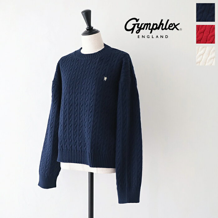 ジムフレックス クルーネックケーブルニット (GY-D0073 CPE) CABLE KNIT CR
