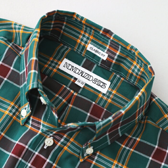 インディビジュアライズドシャツ クラシックフィット B/Dシャツ (ID-4698 T70ABC) CLASSIC FIT L/S SUMMER PLAIDS SHIRTS (メンズ)*送料無料*期間限定 5/16 12:00～5/21 1:59