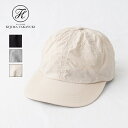 キジマタカユキ コットンシルク エラスティックバック 6パネルキャップ (W-251358) COTTON SILK ELASTIC BACK 6PANEL CAP KIJIMA TAKAYUKI(帽子) 【2025春夏】*送料無料*【後払い決済不可】*