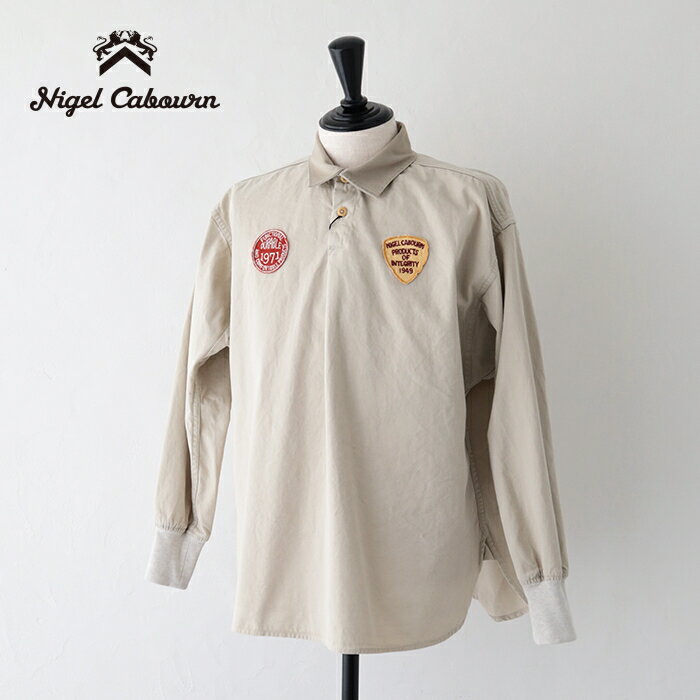 Rakuten - ナイジェルケーボン ラガーシャツ ピグメント (80500010008) RUGGER SHIRT PIGMENT FADE Nigel Cabourn(メンズ) *送料無料*【後払い決済不可】【ポイント10倍】スーパーSALE 6/4 20:00〜6/11 1:59