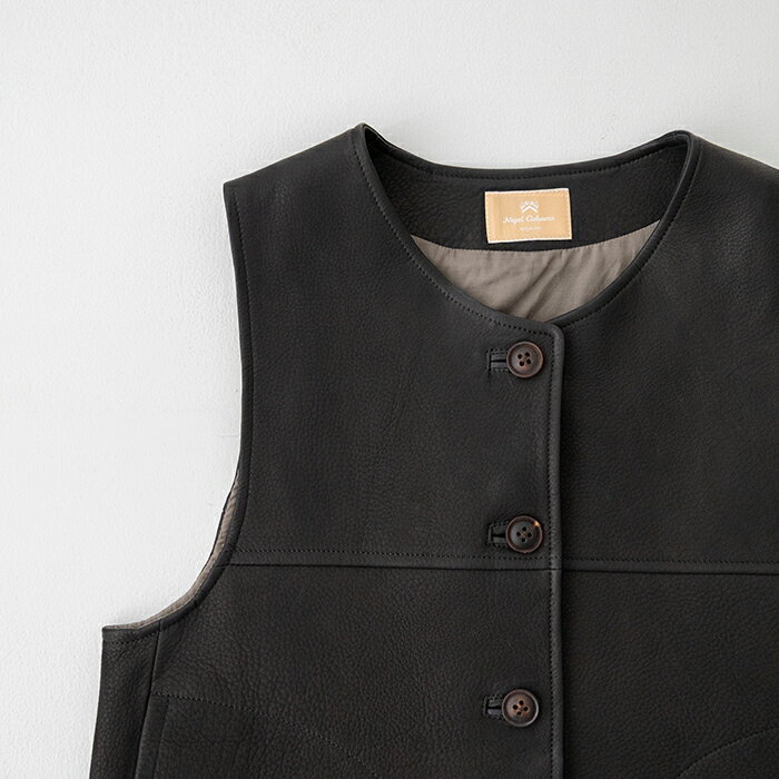 ナイジェルケーボン レザージャーキンベスト (80500890001) LEATHER JERKIN VEST Nigel Cabourn(レディース) *送料無料*【後払い決済不可】【ポイント10倍】ポイントアップ 3/11 15:00〜3/19 1:59