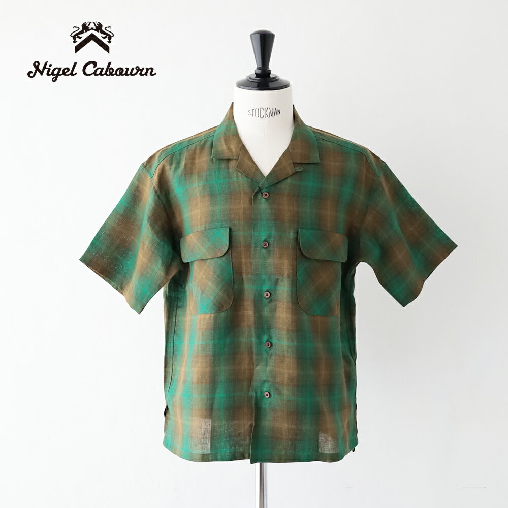 Rakuten - ナイジェルケーボン オープンカラーシャツ - ヘンプチェック (80520011009) OPEN COLLAR SHIRT HEMP CHECK Nigel Cabourn(メンズ) 【2026春夏】*送料無料*【後払い決済不可】【ポイント10倍】スーパーSALE 6/4 20:00〜6/11 1:59