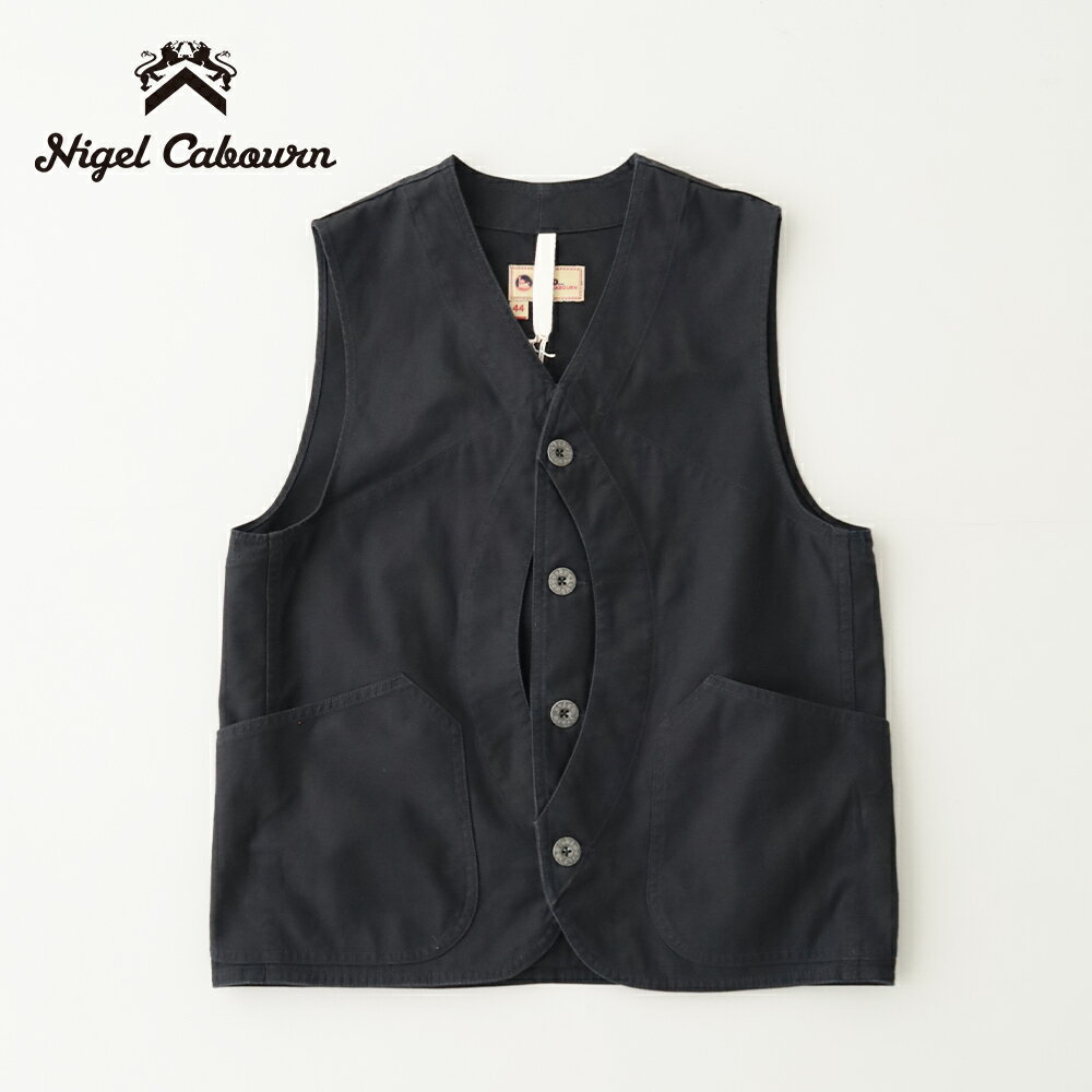 Rakuten - ナイジェルケーボン ワークスーツベスト - スラブサテン (80521370030) V01 WORK SUIT VEST SLUB SATEEN Nigel Cabourn(メンズ) 【2026春夏】*送料無料*【後払い決済不可】【ポイント10倍】スーパーSALE 6/4 20:00〜6/11 1:59