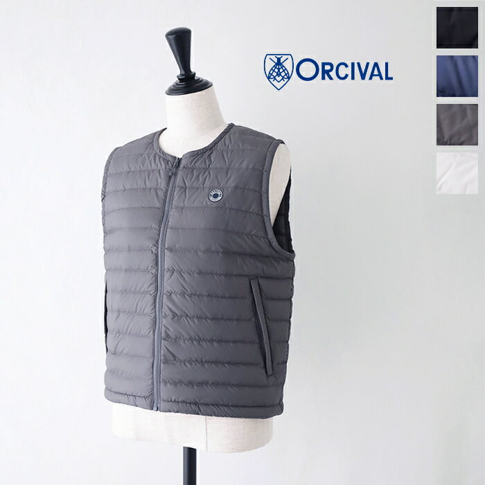 オーシバル ライトダウンベスト (OR-A0405 DPL) POLYESTER TAFFETA LIGHT DOWN VEST ORCIVAL(レディース) *送料無料*期間限定 5/9 20:00～5/16 1:59