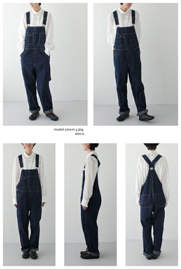 PLUS USPのオアスロウ 30'S オーバーオール (03-9000-81) 30'S OVERALL orSlow(メンズ/レディース) *送料無料* 【後払い決済不可】【後払い決済不可】*｜アングル3