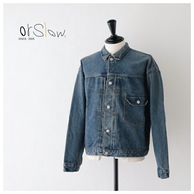 樂天商城 - オアスロウ デニムジャケット (03-6011-84) TYPE1 40'S PLEATED FRONT BLOUSE VINTAGE WASH orSlow(メンズ) *送料無料*【後払い決済不可】*