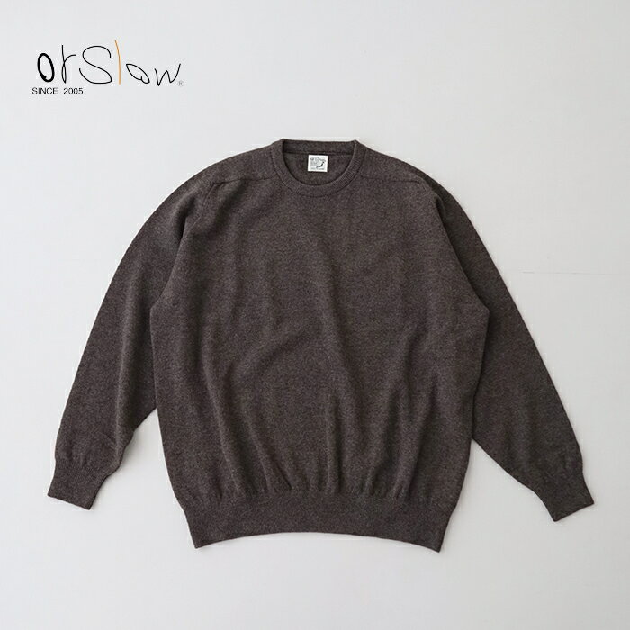 オアスロウ シンプルクルーネックセーター (01-0050-53) SIMPLE CREW NECK SWEATER CRAFTED IN JAPAN (..
