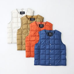 タイオン ベーシック クルーネック インナーダウンベスト (TAION-K004) KIDS CREW NECK BUTTON DOWN VEST TAION(キッズ) *送料無料*【後払い決済不可】【ポイント10倍】期間限定 4/22 20:00～5/1 1:59