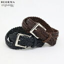 ベオーマレザーカンパニー COW HIDE PLAITED BELT (34mm) (P0009) BEORMA LEATHER COMPANY(小物) *送料無料*【後払い決済不可】*