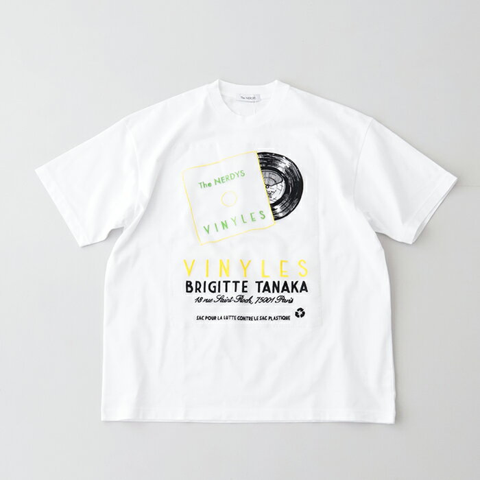 ザ ナーディーズ Brigitte Tanaka×The NERDYS VINYLES T-shirt (NFNY-BT04) NERDYS(メンズ) 【2025春夏】*送料無料*【後払い決済不可】*