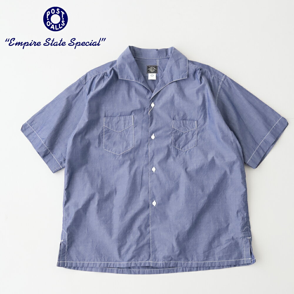 Rakuten - ポストオーバーオールズ Fever 2 S/S (high count broadcloth blue) (3231 HBB) Post O’Alls (Post Overalls)(メンズ) 【2026春夏】*送料無料*【後払い決済不可】【ポイント10倍】スーパーSALE 6/4 20:00〜6/11 1:59