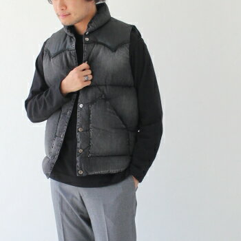 楽天PLUS USPロッキー マウンテン フェザー ベッド デニムダウンベスト （450-512-03） DOWA VEST/DENIM Rocky Mountain Feather Bed（メンズ） *送料無料* 【後払い決済不可】【ポイント10倍】期間限定 5/16 12:00～5/21 1:59