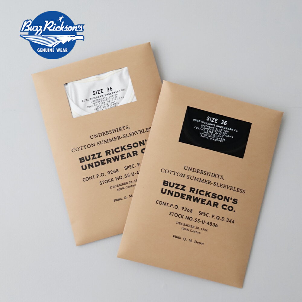バズリクソンズ UNDERSHIRTS. COTTON SUMMER-SLEEVELESS (BR79741) BUZZ RICKSON'S(メンズ) *送料無料**