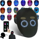 LEDマスク LED仮面 LEDフェイス USB充電 バッテリー ジェスチャーセンサー コスプレ 仮装 ディスプレイ パーティー ハロウィン DJ